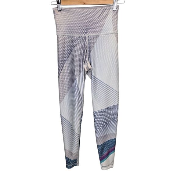 Peloton x WITH Women's S Sails High Waist Geometric Grey Athletic Leggings - Picture 1 of 15
